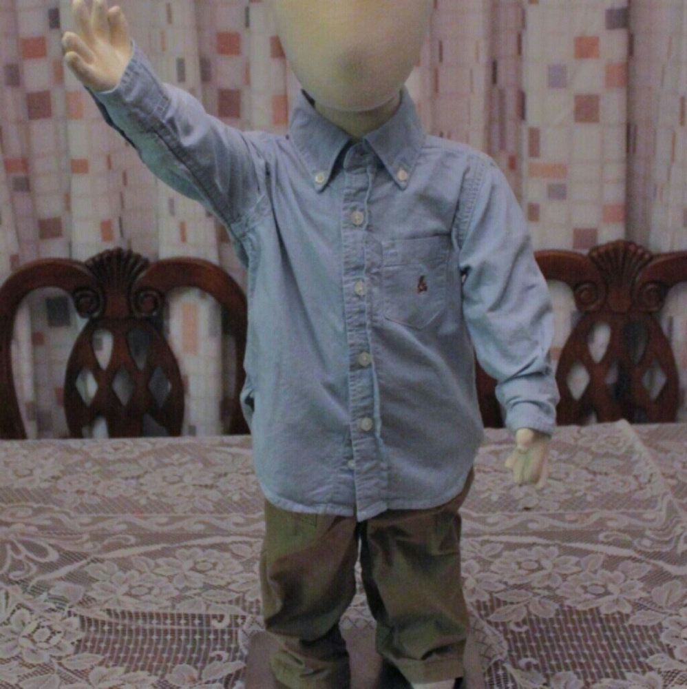 Baby Gap Long Sleeve Shirt/Circo Khaki Slacks